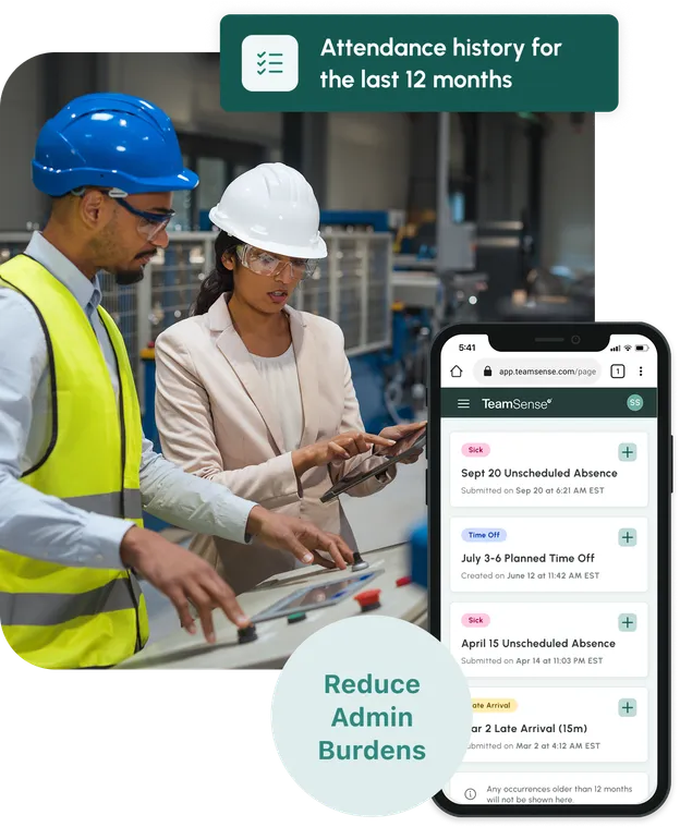Absence Management Production Absence Management Software For Hourly Employees | TeamSense